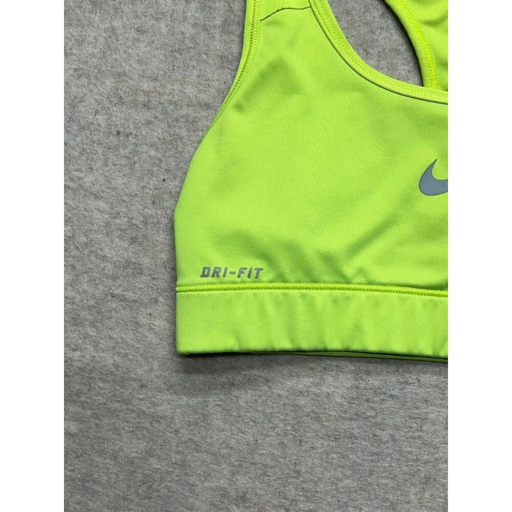 Nike Dri-Fit Neon Yellow/Green Racer Back Activewear Sports Bras Lot 2 Bras  XS - Picture 2 of 6